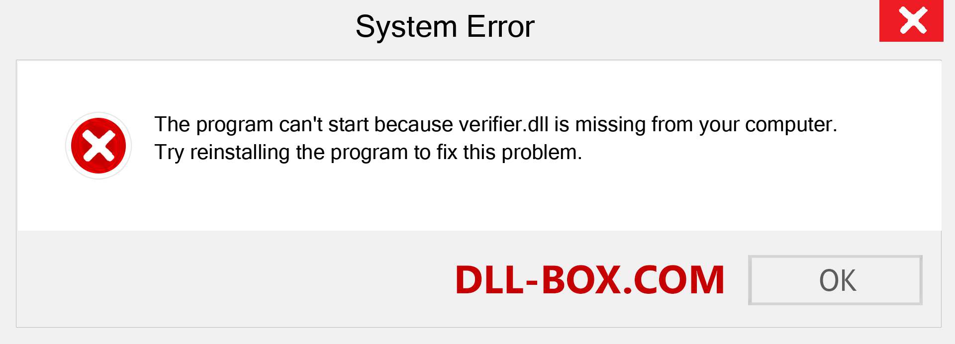  verifier.dll file is missing?. Download for Windows 7, 8, 10 - Fix  verifier dll Missing Error on Windows, photos, images